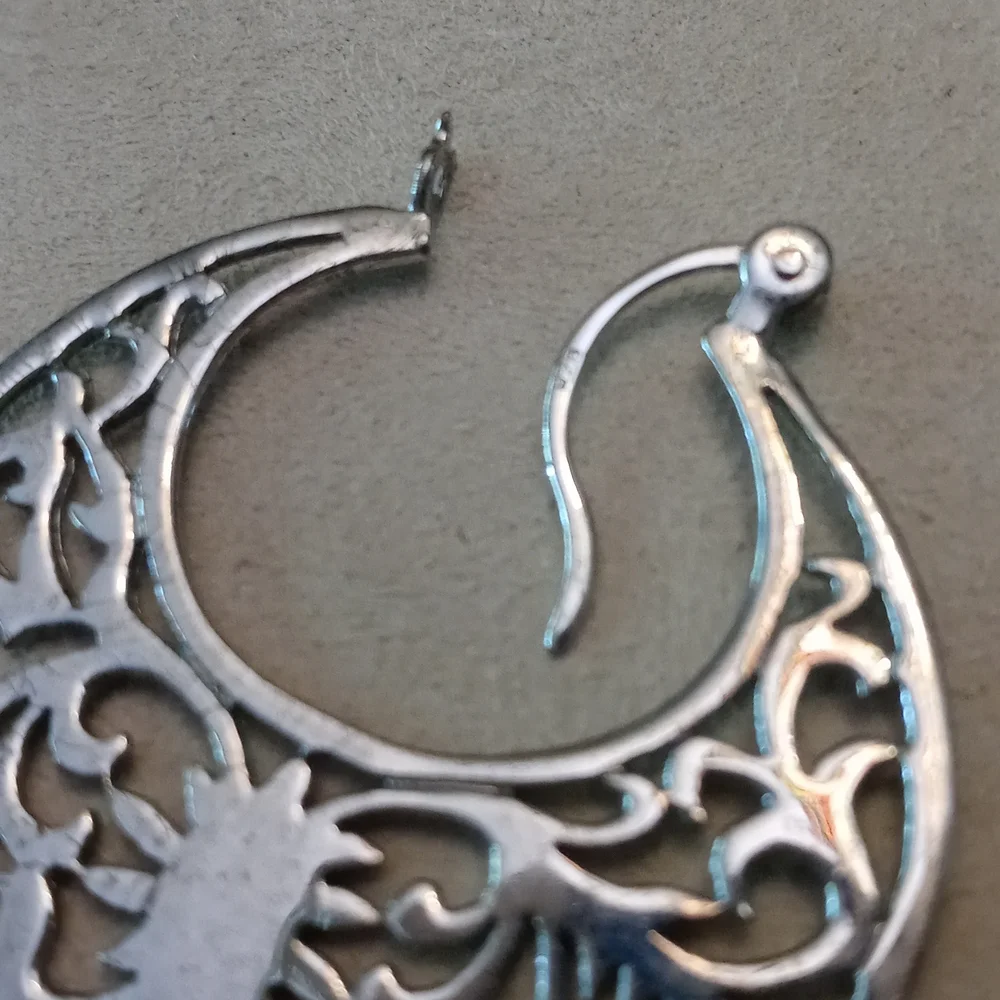 Sterling silver cut out hoops